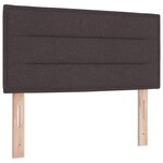vidaXL Lit à Ressorts avec Matelas Marron Foncé 100x200 cm Tissu