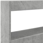 vidaXL Armoire tête de lit avec LED gris béton 120x17x102 cm