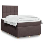 vidaXL Sommier à lattes de lit avec matelas Marron foncé 120x200 cm