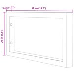 vidaXL Supports d'étagères pour lavabo 2 Pièces noir rectangulaire acier