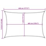 vidaXL Voile d'ombrage 160 g/m² Blanc 3 5x4 5 m PEHD