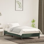 vidaXL Cadre de lit Vert foncé 100x200 cm Velours