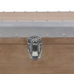 vidaXL Boîte de rangement Bois de sapin massif 91x52x40 cm Marron