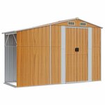 vidaXL Abri de jardin marron clair 277x279x179 cm acier galvanisé