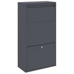 vidaXL Boîte à colis Anthracite 44x22x82 cm Acier
