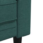 vidaXL Fauteuil Chesterfield vert foncé tissu