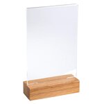 Porte-visuel Avec Socle En Bois Vertical A6 - Cristal - X 10 - Exacompta