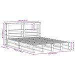 vidaXL Cadre de lit sans matelas 160x200 cm bois massif de pin