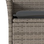 vidaXL Ensemble à manger de jardin et coussins 9 Pièces gris rotin acacia