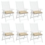 vidaXL Coussins de palette lot de 6 beige 50x50x7 cm tissu oxford