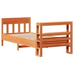 vidaXL Cadre de lit sans matelas cire marron 90x200 cm bois pin massif