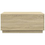 vidaXL Table basse avec lumières LED chêne sonoma 90x50x40 cm