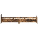vidaXL Cadre de lit sans matelas chêne fumé 100x200 cm bois ingénierie