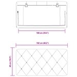 vidaXL Coussin de tête de lit noir 100 cm velours