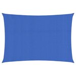 vidaXL Voile d'ombrage 160 g/m² rectangulaire bleu 5x7 m PEHD
