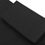 vidaXL Lit de repos d'extérieur avec auvent et oreillers Noir