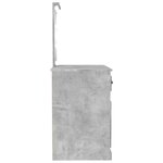 vidaXL Coiffeuse avec LED gris béton 90x50x132 5 cm bois d'ingénierie