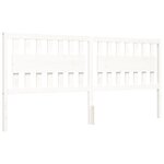 vidaXL Cadre de lit avec tête de lit blanc 200x200 cm bois massif
