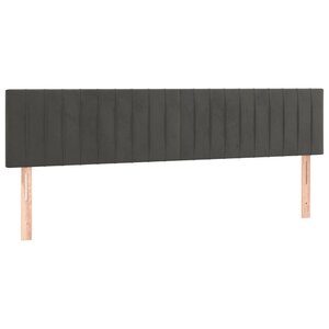 vidaXL Têtes de lit 2 Pièces Gris foncé 80x5x78/88 cm Velours
