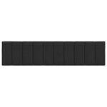 vidaXL Coussin de tête de lit noir 200 cm velours