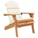 vidaXL Chaise de jardin Adirondack avec coussins bois massif d'acacia