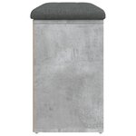 vidaXL Banc à chaussures gris béton 82x32x50 cm bois d'ingénierie