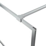 vidaXL Paroi de douche Argenté 140x195 cm Verre ESG transparent