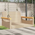 vidaXL Balancelle beige 63x62x40 cm résine tressée