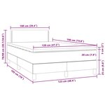 vidaXL Sommier à lattes de lit avec matelas LED gris clair 120x190 cm