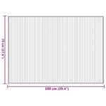 vidaXL Tapis rectangulaire marron foncé 70x100 cm bambou