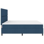 vidaXL Lit à ressorts avec matelas & LED Bleu 200x200 cm Tissu