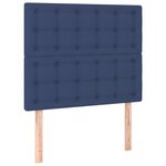 vidaXL Cadre de lit sans matelas avec tête de lit bleu 80x200 cm tissu