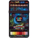 Coffret de 36 crayons de couleur posca pencil kpe200/36 001 couleurs assorties posca