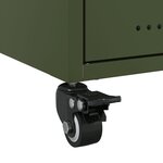vidaXL Tables de chevet 2 Pièces vert olive 36x39x43 5 cm acier