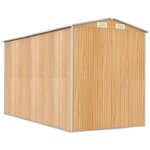 vidaXL Abri de jardin Marron clair 192x357x223 cm Acier galvanisé