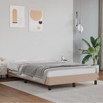 vidaXL Cadre de lit sans matelas cappuccino 120x200 cm similicuir
