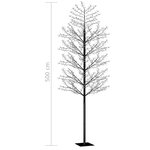 vidaXL Sapin de Noël 2000 LED blanc froid Cerisier en fleurs 500 cm