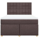 vidaXL Sommier à lattes de lit avec matelas Marron foncé 140x190 cm