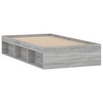 vidaXL Cadre de lit sonoma gris 90x200 cm