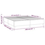 vidaXL Cadre de lit Gris clair 160x200 cm Velours