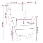 vidaXL Fauteuil à bascule et pieds en bois d'hévéa Gris foncé Velours