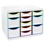 Moule De Classement Storebox Multi 11 Tiroirs Black Office - Blanc/arlequin - Exacompta