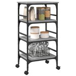 vidaXL Chariot de cuisine sonoma gris 45x35x89 5 cm bois d'ingénierie