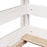 vidaXL Lit superposé sans matelas blanc 90x200 cm bois de pin massif