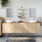 vidaXL Ensemble de meubles salle de bain 6 Pièces chêne bois d'ingénierie