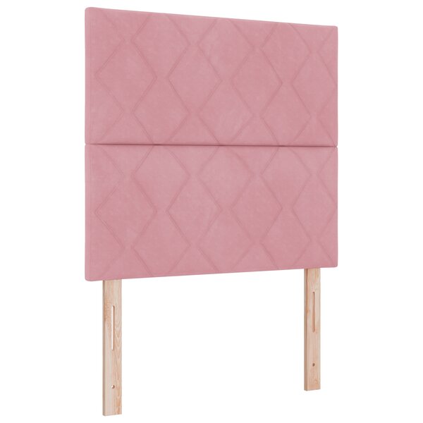 vidaXL Tête de lit avec design blocs diamants rose 100 cm en velours