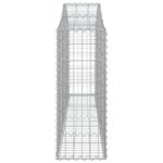 vidaXL Paniers à gabions arqués 7 Pièces 200x30x80/100 cm Fer galvanisé