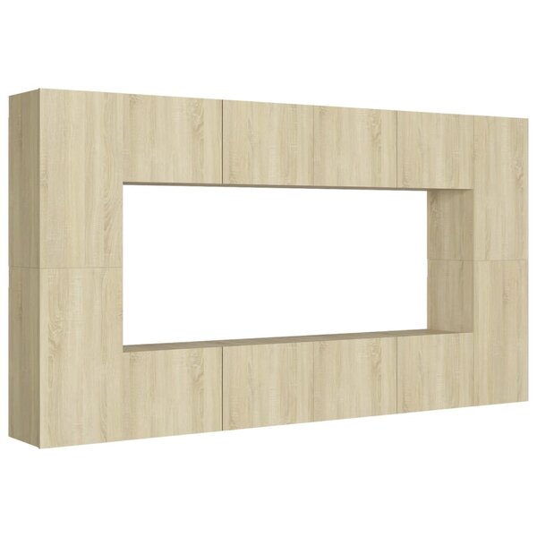 vidaXL Ensemble de meubles TV 8 Pièces Chêne sonoma Bois d'ingénierie