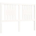 vidaXL Cadre de lit avec tête de lit blanc 140x200 cm bois massif