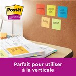 Z-notes couleurs soulful super sticky post-it 76 x 76 mm - bloc de 90 feuilles - lot de 12